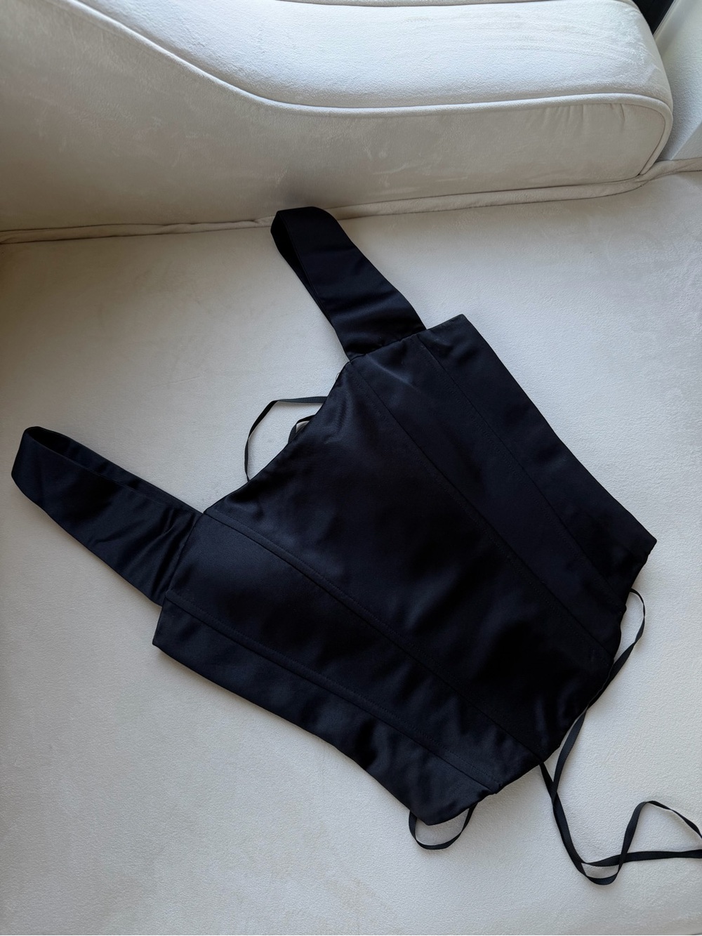 Black Structured Corset Top